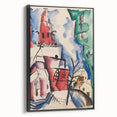 Modern Wall Art: Abstract Church Scene with Bold Colors