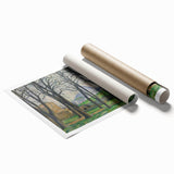 Modern Wall Art: Serene Landscape with Chestnut Trees
