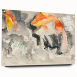 Modern Wall Art: Abstract Watercolor Fish Design