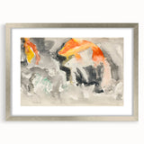 Modern Wall Art: Abstract Watercolor Fish Design