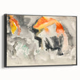 Modern Wall Art: Abstract Watercolor Fish Design