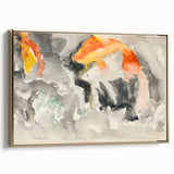 Modern Wall Art: Abstract Watercolor Fish Design