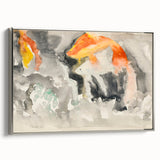 Modern Wall Art: Abstract Watercolor Fish Design