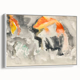 Modern Wall Art: Abstract Watercolor Fish Design