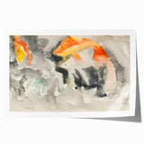 Modern Wall Art: Abstract Watercolor Fish Design