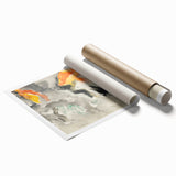 Modern Wall Art: Abstract Watercolor Fish Design