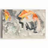 Modern Wall Art: Abstract Watercolor Fish Design