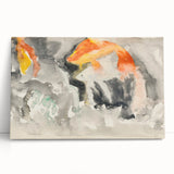 Modern Wall Art: Abstract Watercolor Fish Design