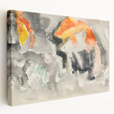 Modern Wall Art: Abstract Watercolor Fish Design