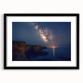 Cliffs Wall Art - Starry Night Sky and Coastal Horizon Photography
