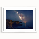 Cliffs Wall Art - Starry Night Sky and Coastal Horizon Photography