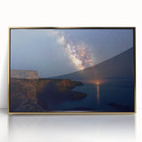 Cliffs Wall Art - Starry Night Sky and Coastal Horizon Photography