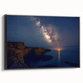 Cliffs Wall Art - Starry Night Sky and Coastal Horizon Photography