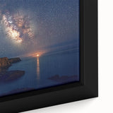 Cliffs Wall Art - Starry Night Sky and Coastal Horizon Photography