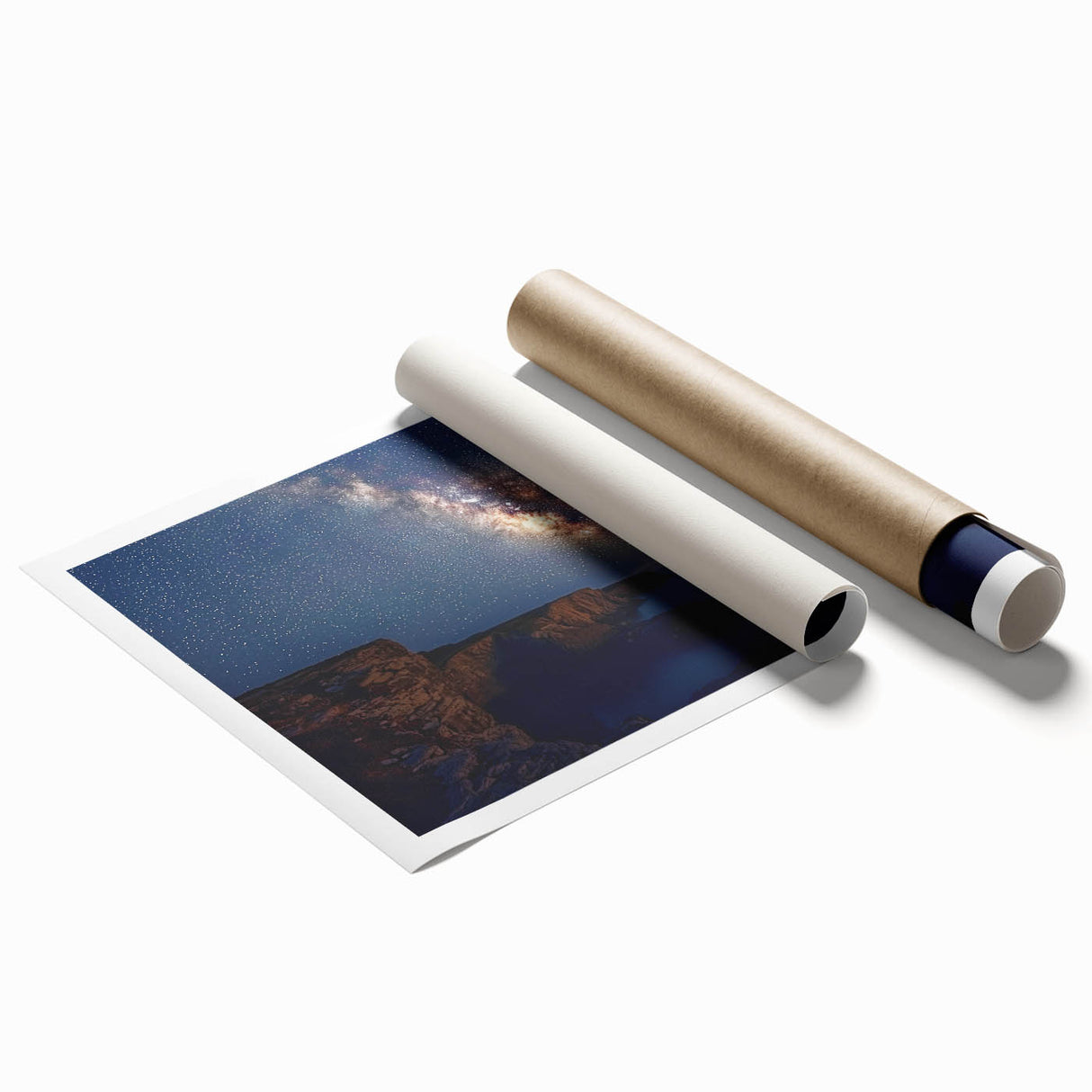 Cliffs Wall Art - Starry Night Sky and Coastal Horizon Photography