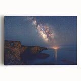 Cliffs Wall Art - Starry Night Sky and Coastal Horizon Photography