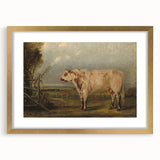 Classic Romantic Paintings: A Young Bull - Historic Pastoral Wall Art
