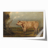 Classic Romantic Paintings: A Young Bull - Historic Pastoral Wall Art