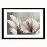 Modern Canvas & Framed Print - Soft Floral Living Room Wall Art