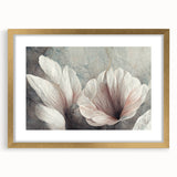 Modern Canvas & Framed Print - Soft Floral Living Room Wall Art