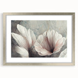 Modern Canvas & Framed Print - Soft Floral Living Room Wall Art