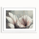 Modern Canvas & Framed Print - Soft Floral Living Room Wall Art