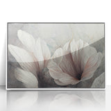 Modern Canvas & Framed Print - Soft Floral Living Room Wall Art