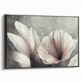 Modern Canvas & Framed Print - Soft Floral Living Room Wall Art