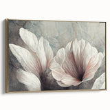 Modern Canvas & Framed Print - Soft Floral Living Room Wall Art