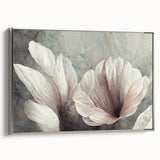 Modern Canvas & Framed Print - Soft Floral Living Room Wall Art