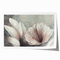 Modern Canvas & Framed Print - Soft Floral Living Room Wall Art