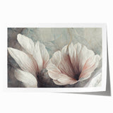 Modern Canvas & Framed Print - Soft Floral Living Room Wall Art