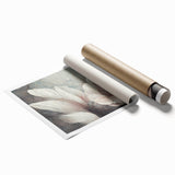 Modern Canvas & Framed Print - Soft Floral Living Room Wall Art