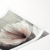 Modern Canvas & Framed Print - Soft Floral Living Room Wall Art