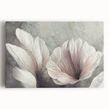 Modern Canvas & Framed Print - Soft Floral Living Room Wall Art