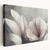 Modern Canvas & Framed Print - Soft Floral Living Room Wall Art