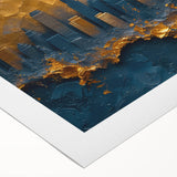 Luxury Skyline Office Wall Art – Gold & Navy Corporate Decor