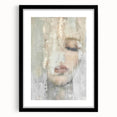 Abstract figurative wall art framed in black, showcasing bold colors and dynamic shapes, ideal for modern home decor and artistic expression in living spaces.
