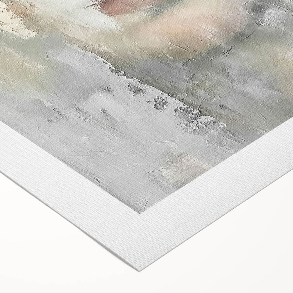 Abstract figurative wall art on rolled canvas showcasing vibrant colors and dynamic shapes, ideal for modern decor, presented in a protective cardboard tube.