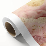 Abstract landscape wall art on rolled canvas, showcasing vibrant hues of blue and green with organic shapes, perfect for modern home decor and artistic expression.