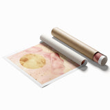 Abstract landscape wall art print showcasing vibrant colors and fluid shapes, perfect for modern decor. Rolled and ready for framing to enhance any space.