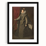 Baroque Portrait Art Print - Classic Black and Silver Wall Décor