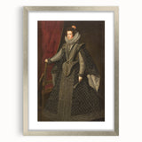 Baroque Portrait Art Print - Classic Black and Silver Wall Décor