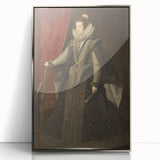 Baroque Portrait Art Print - Classic Black and Silver Wall Décor
