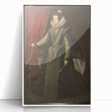 Baroque Portrait Art Print - Classic Black and Silver Wall Décor