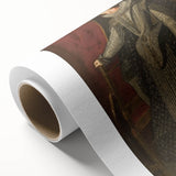 Baroque Portrait Art Print - Classic Black and Silver Wall Décor