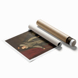 Baroque Portrait Art Print - Classic Black and Silver Wall Décor