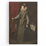 Baroque Portrait Art Print - Classic Black and Silver Wall Décor