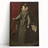 Baroque Portrait Art Print - Classic Black and Silver Wall Décor