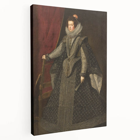 Baroque Portrait Art Print - Classic Black and Silver Wall Décor